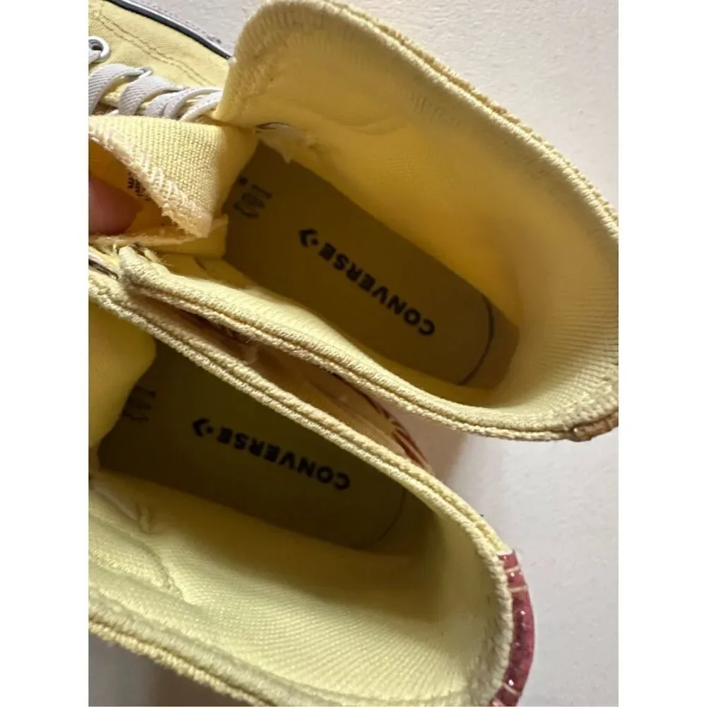 Converse Youth Yellow Citrus Print Chuck Taylor All Star High Top Sneaker Size 3